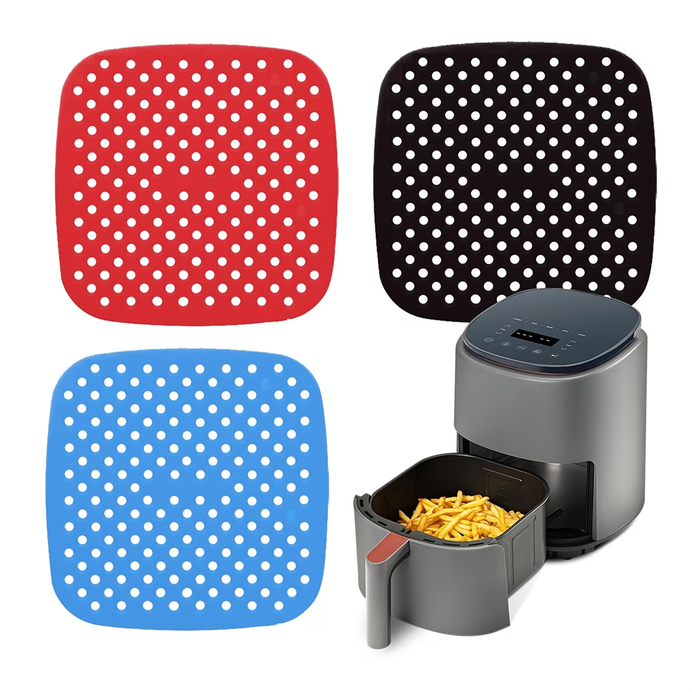Kitchen Gadgets And Equipment - Reusable Air Fryer Pad, Silicone Non-stick