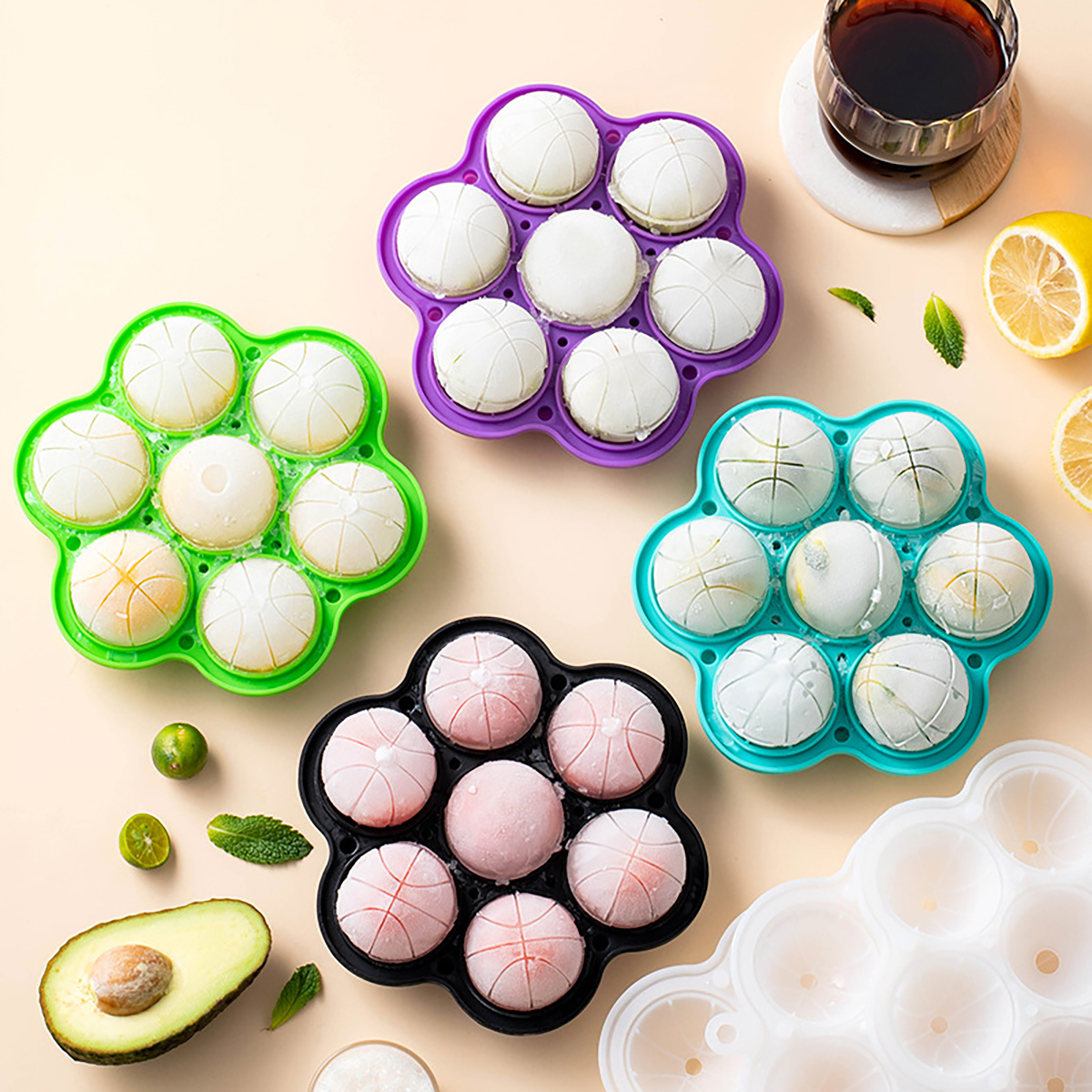 Kitchen Gadgets And Equipment - 1pc Spherical Silicone Ice Grid Mold