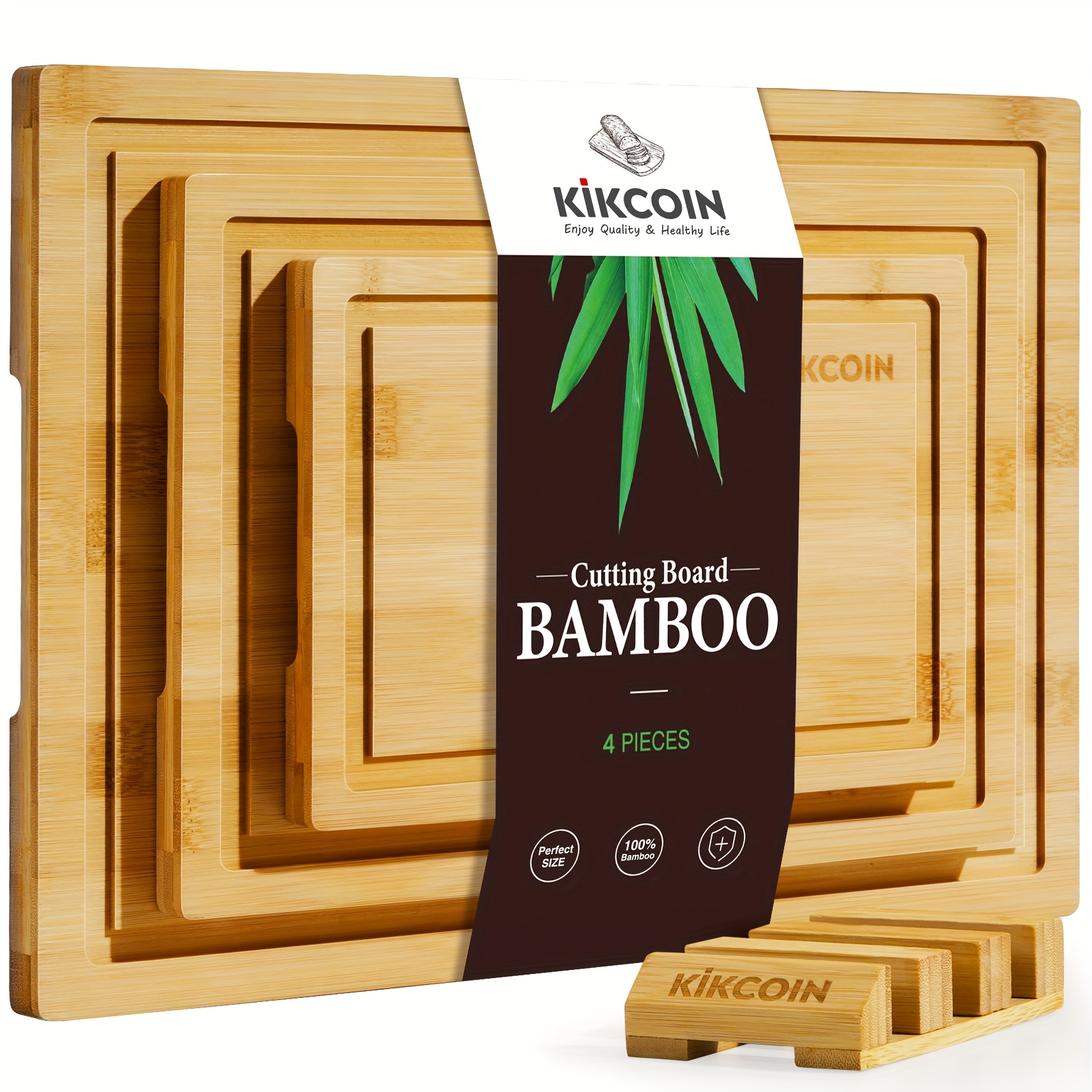 Kitchen Gadgets In China - 4pcs Oversized Bamboo Cutting Board, Equipped