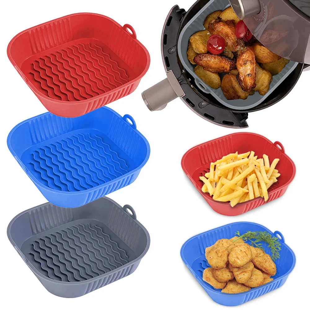 Silicone Steamer Basket - Silicone Air Fryer Pot Tray Food