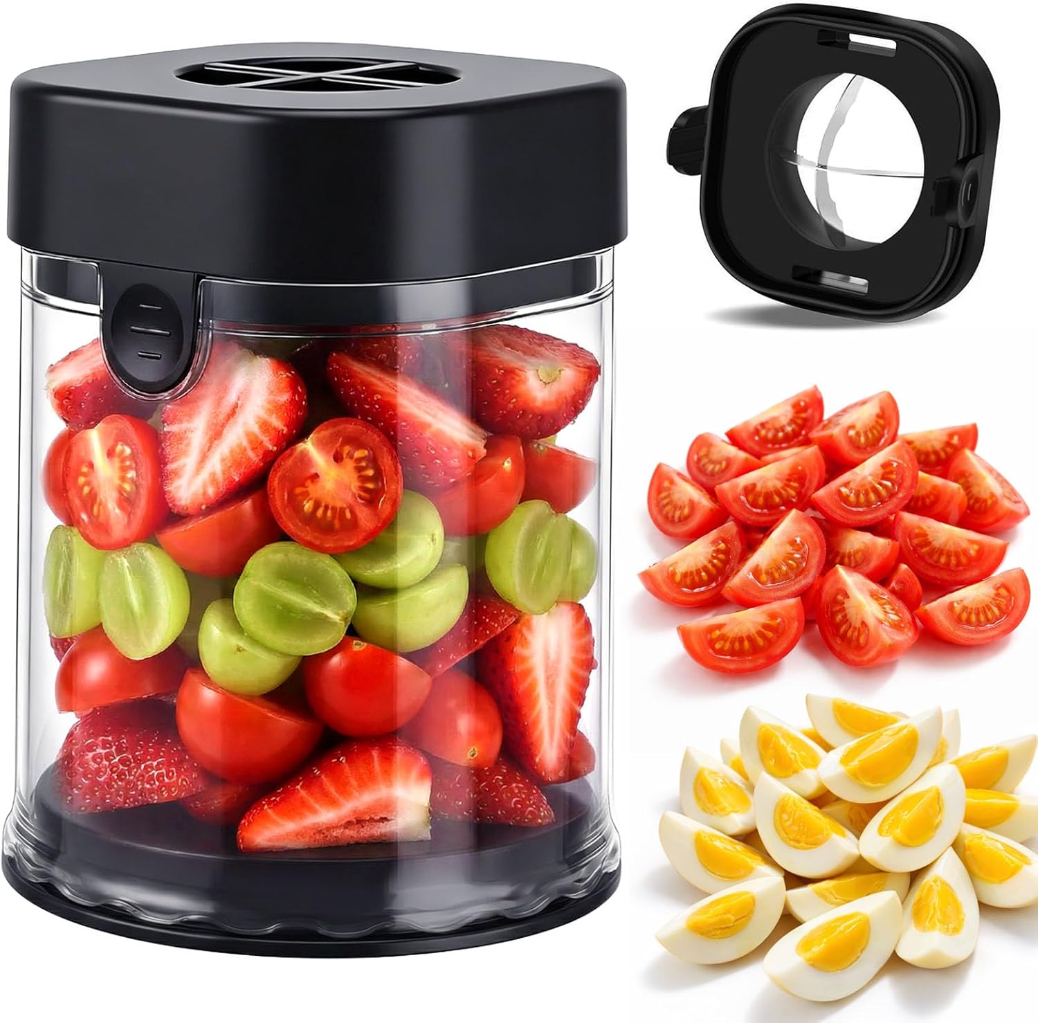 Kitchen Gadgets Images - Fruit Slicer Cup, Strawberry Slicer Grape