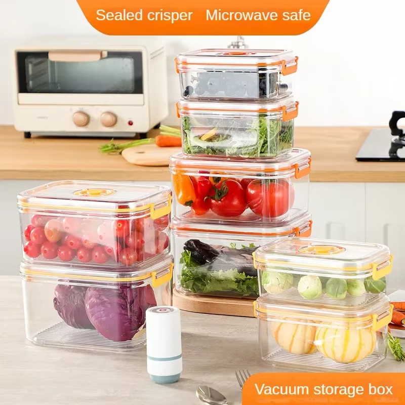 Kitchen Gadgets Storage - Vacuum Fresh-keeping Box Refrigerator Sealed Canister