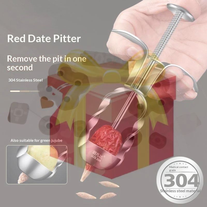 Kitchen Gadgets & Toys - Stainless Steel Red Date Pitter Jujube