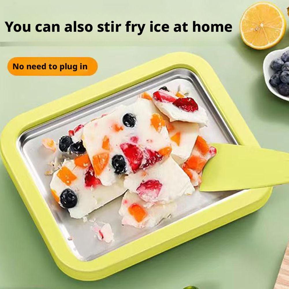 Kitchen Gadgets For Kids - Manual Rolled Ice Cream Maker Pan