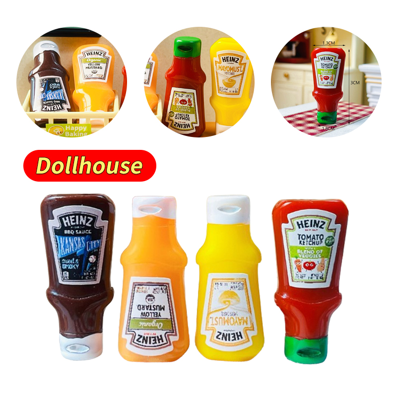 Kitchen Gadgets Best - 4Pcs Dollhouse Miniature Strawberry Sauce Jam