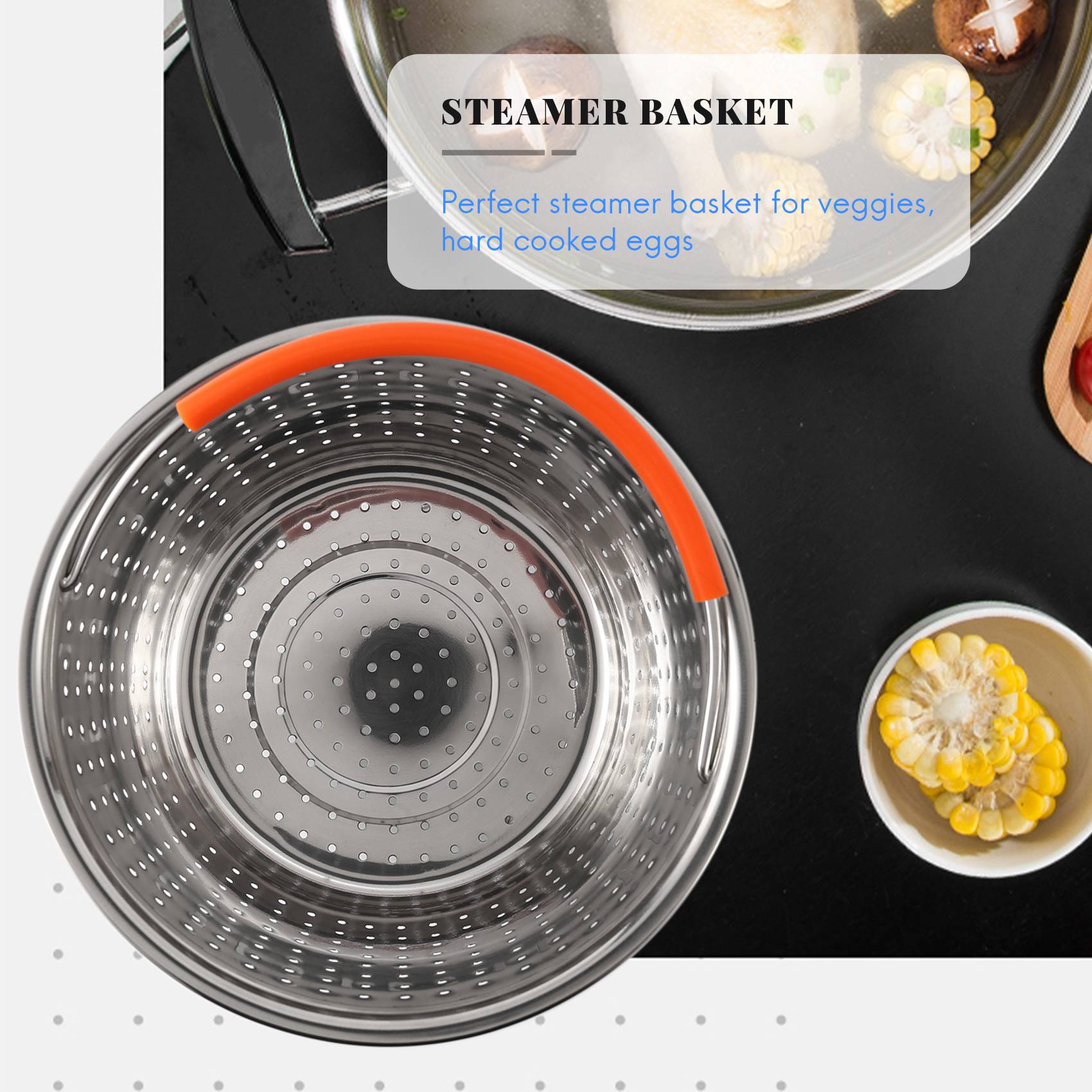 Silicone Steamer Basket - A71Z Stainless Steel Steamer Basket Pressure