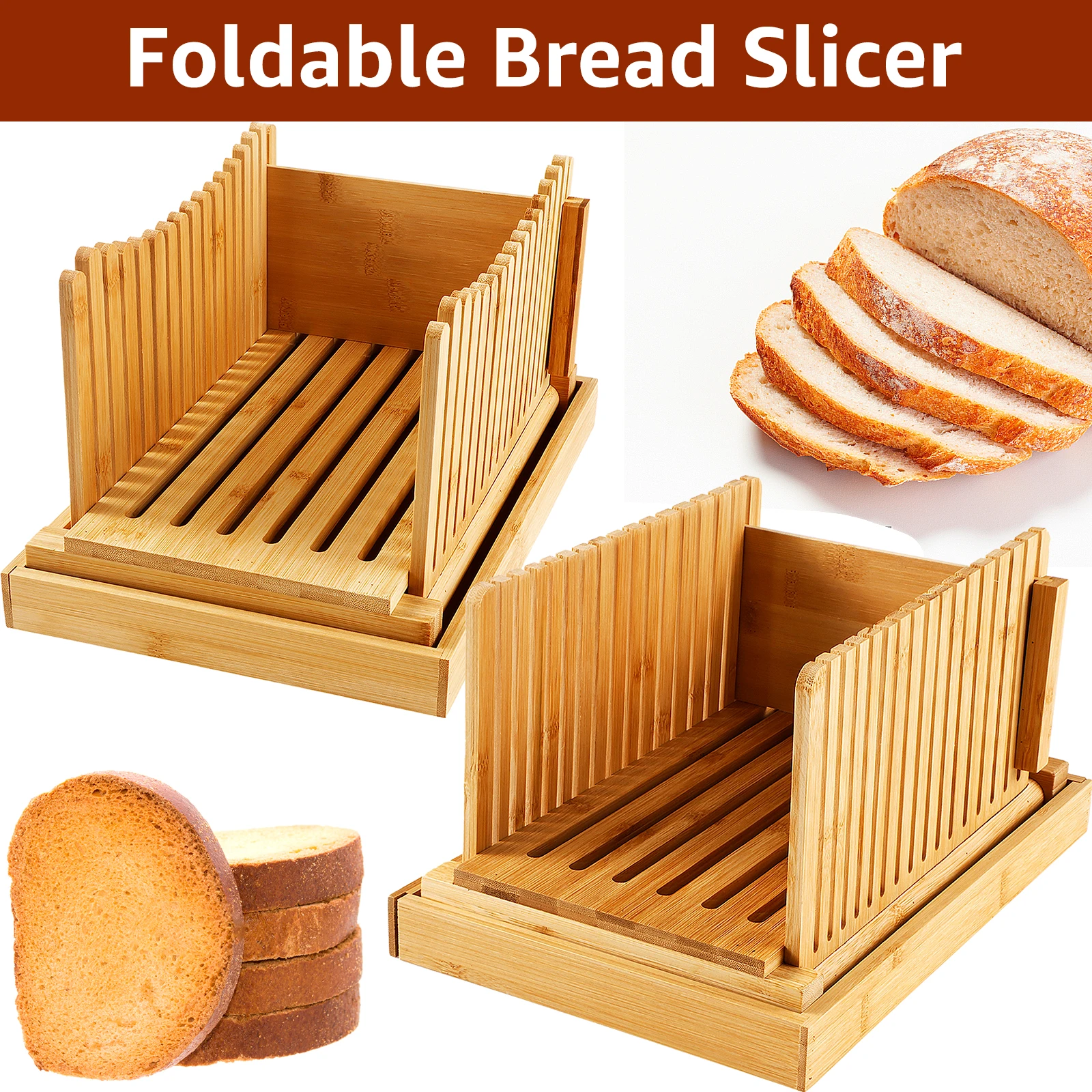 Kitchen Gadgets Guide - Bread Slicer Guide Foldable Toast Bread