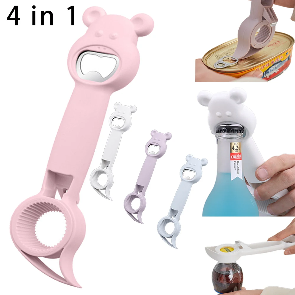 4 In 1 Beer Bottle Opener Mult - Kitchen Gadgets Jar Openers recension och pris