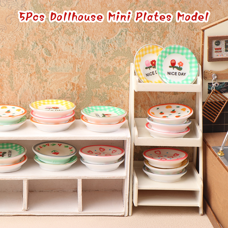 5Pcs 1/12 Dollhouse Mini Plate - Kitchen Gadgets Best recension och pris