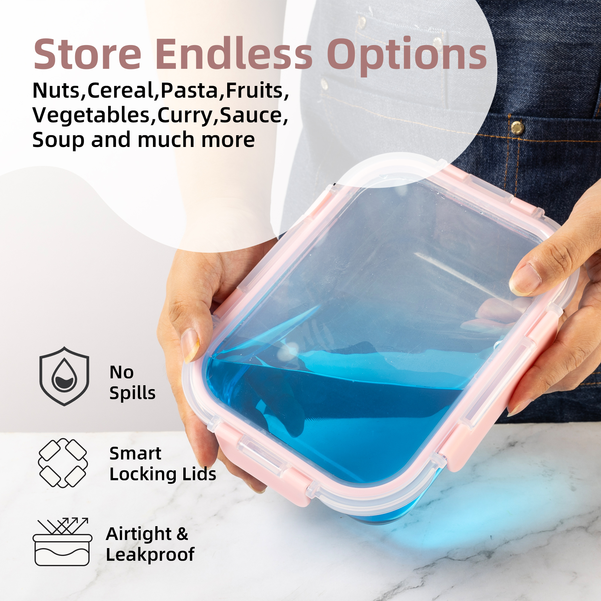 16-Piece Glass Food Storage Co - Kitchen Gadgets Storage recension och pris