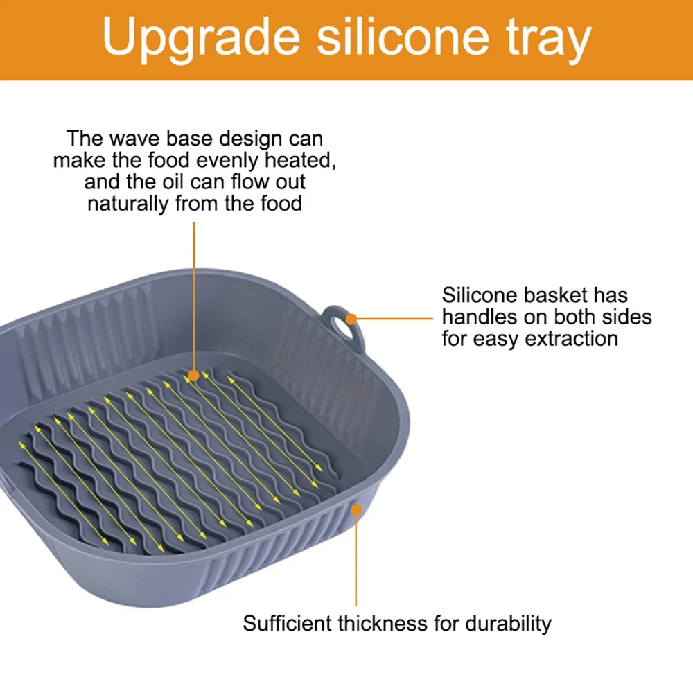 Silicone Air Fryer Pot Tray Fo - Silicone Steamer Basket recension och pris
