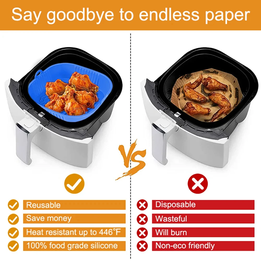 Silicone Air Fryer Pot Tray Fo - Silicone Steamer Basket recension och pris