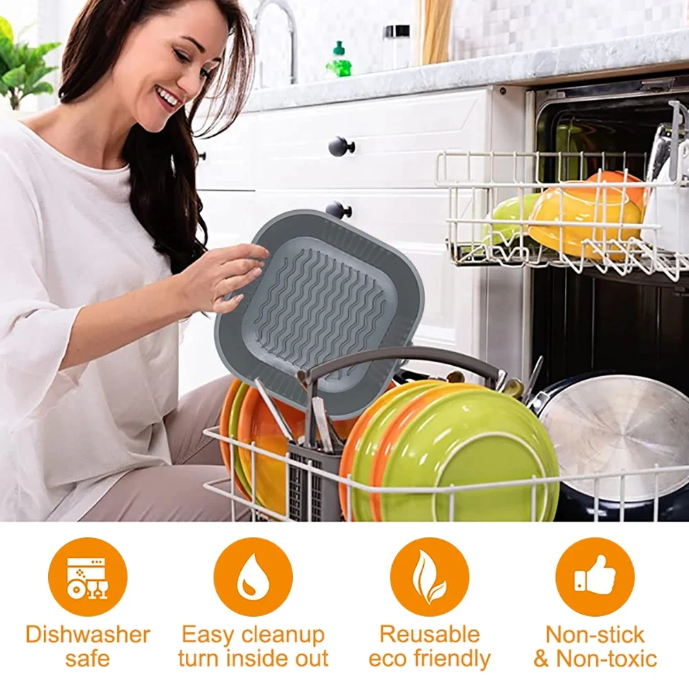 Silicone Air Fryer Pot Tray Fo - Silicone Steamer Basket recension och pris