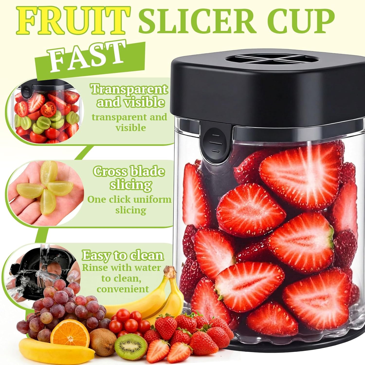 Fruit Slicer Cup, Strawberry S - Kitchen Gadgets Images recension och pris