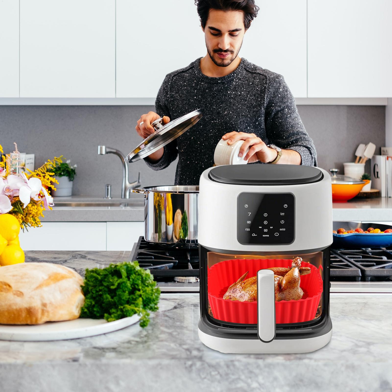 Silicone Air Fryer Liners Pot  - Silicone Steamer Basket recension och pris