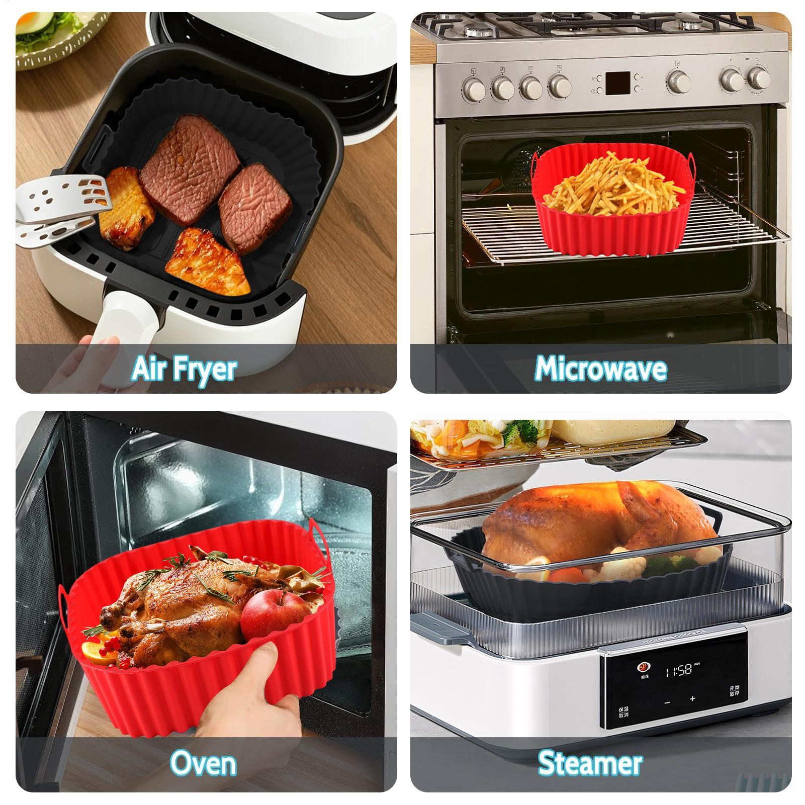 Silicone Air Fryer Liners Pot  - Silicone Steamer Basket recension och pris
