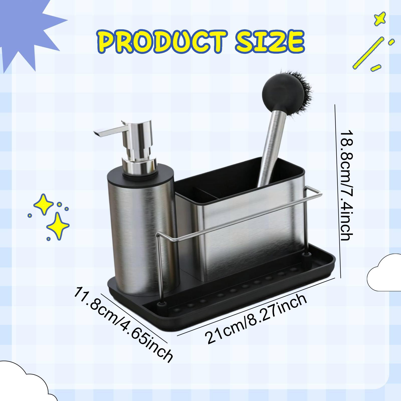 Kitchen Soap Dispenser with Sp - Kitchen Gadgets Dispenser Brush Holder recension och pris