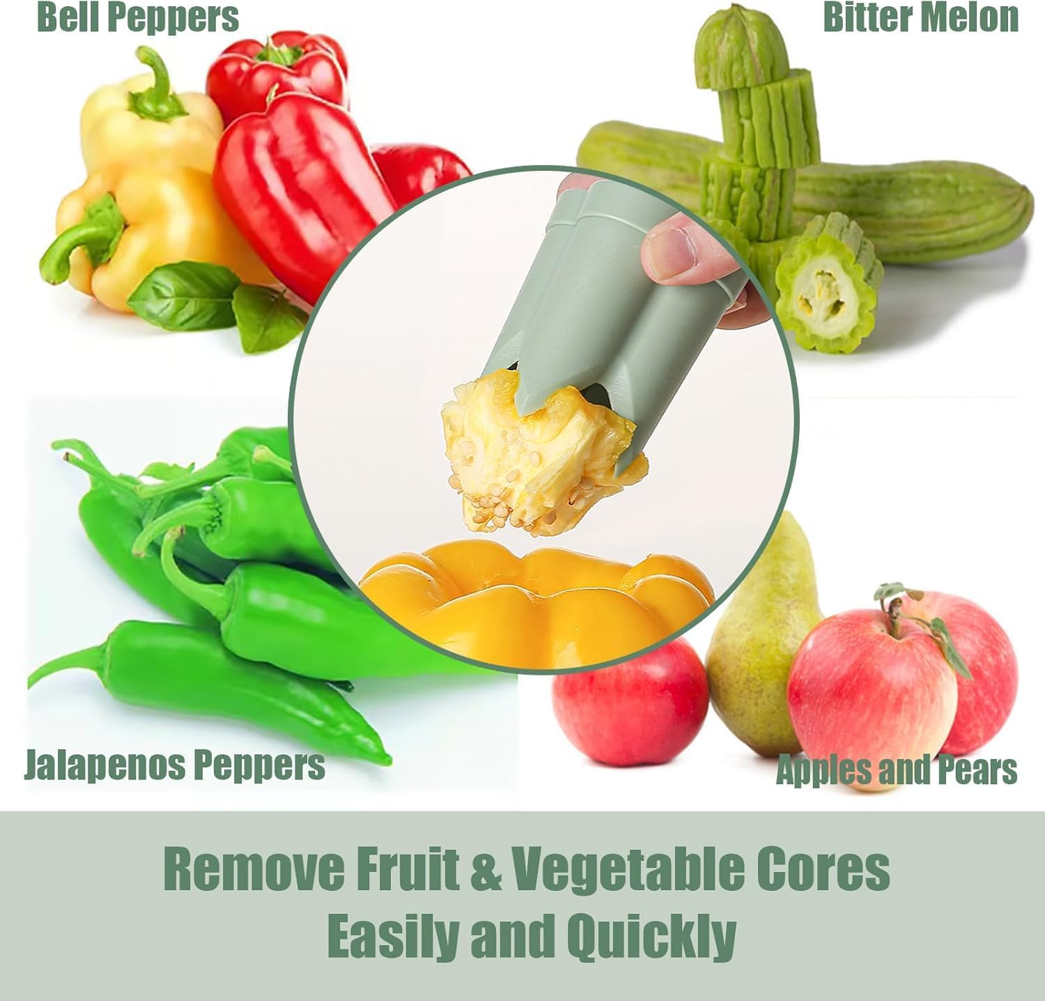 2-in-1 Bell Pepper Corer and S - Kitchen Gadgets Images recension och pris