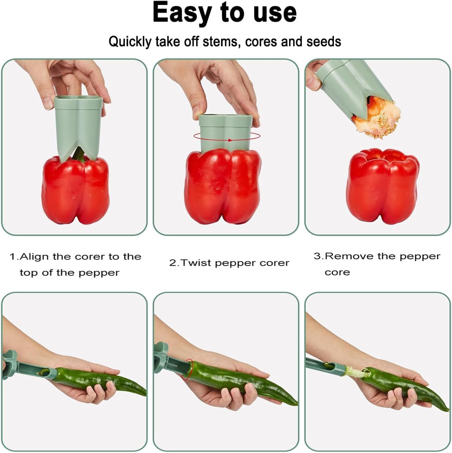 Bell Pepper Corer Tool with Se - Kitchen Gadgets Images recension och pris