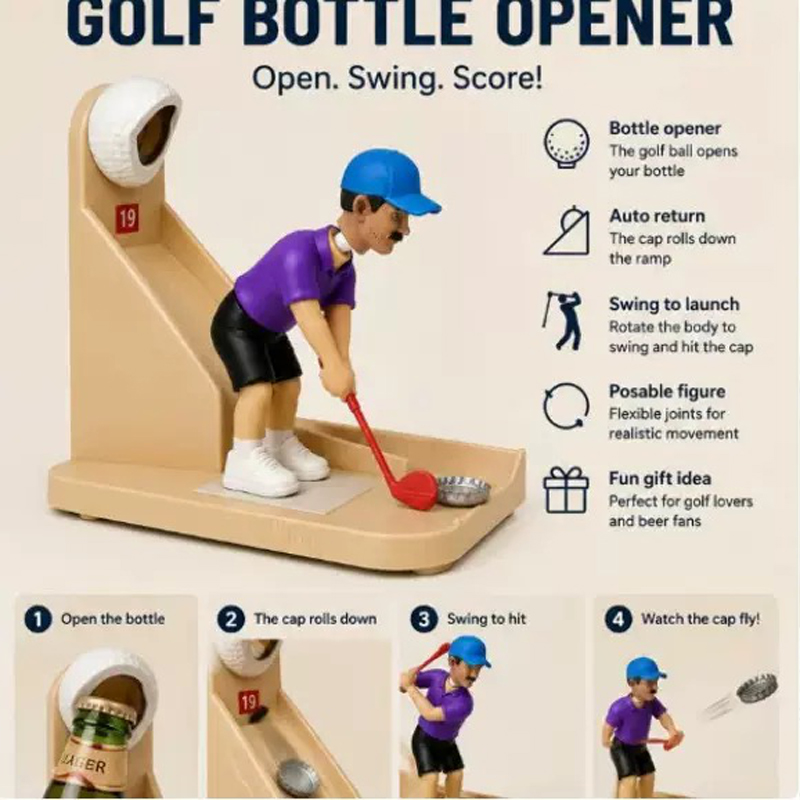 3D Printed Funny Golfer Beer B - Funny Kitchen Gadgets Gifts recension och pris