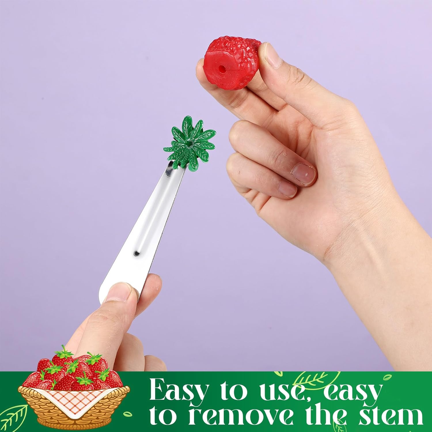8 Pcs Stainless Steel Strawber - Kitchen Gadgets Images recension och pris
