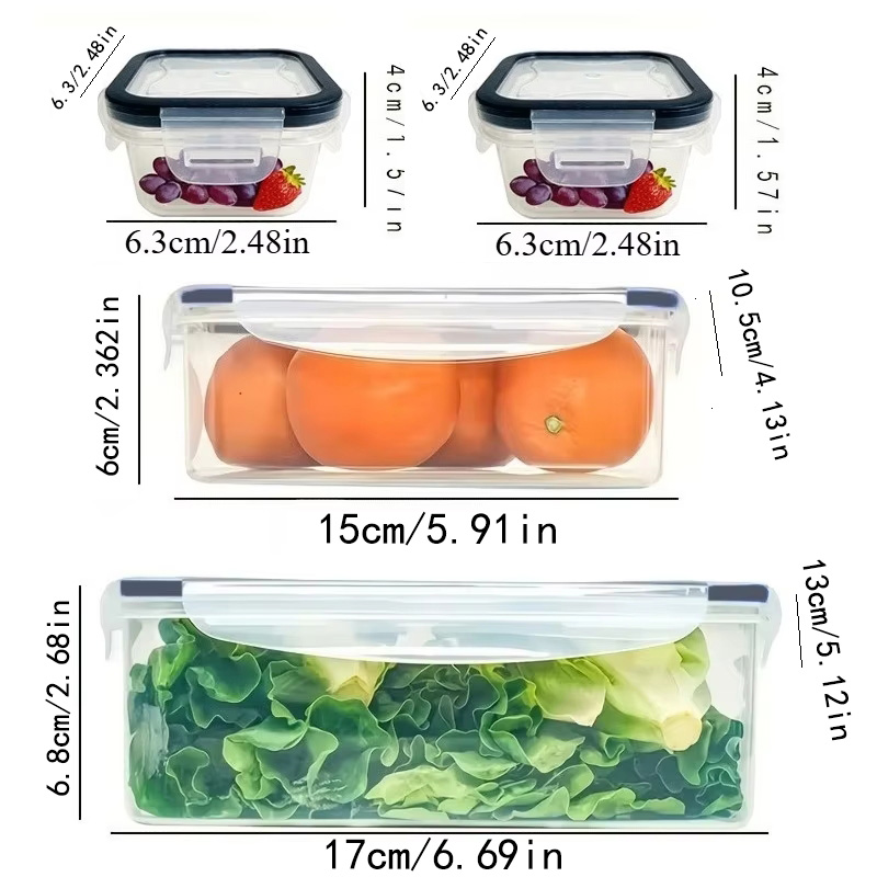 8Pcs Set Includes 4 Containers - Kitchen Gadgets Storage recension och pris