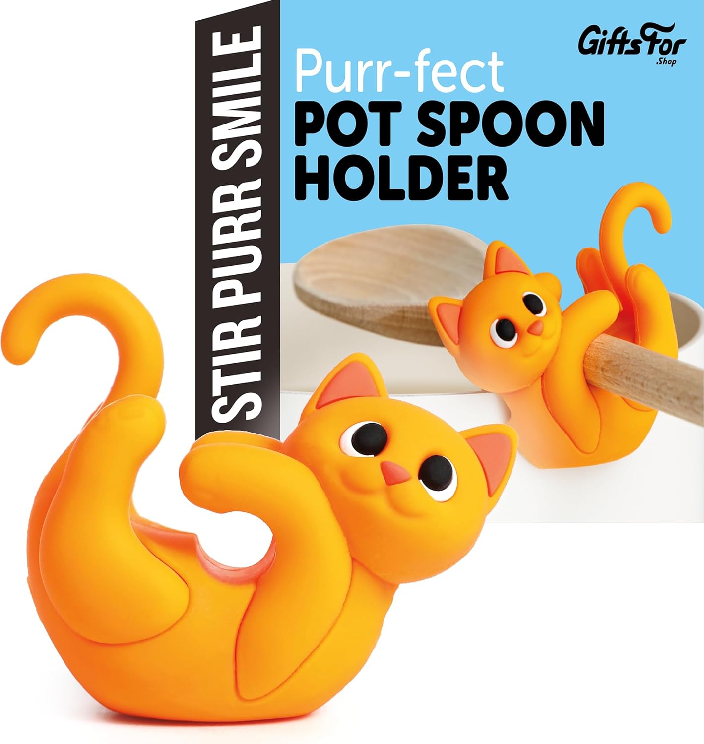 Orange Cat Silicone Spoon Rest - Kitchen Gadgets Images recension och pris