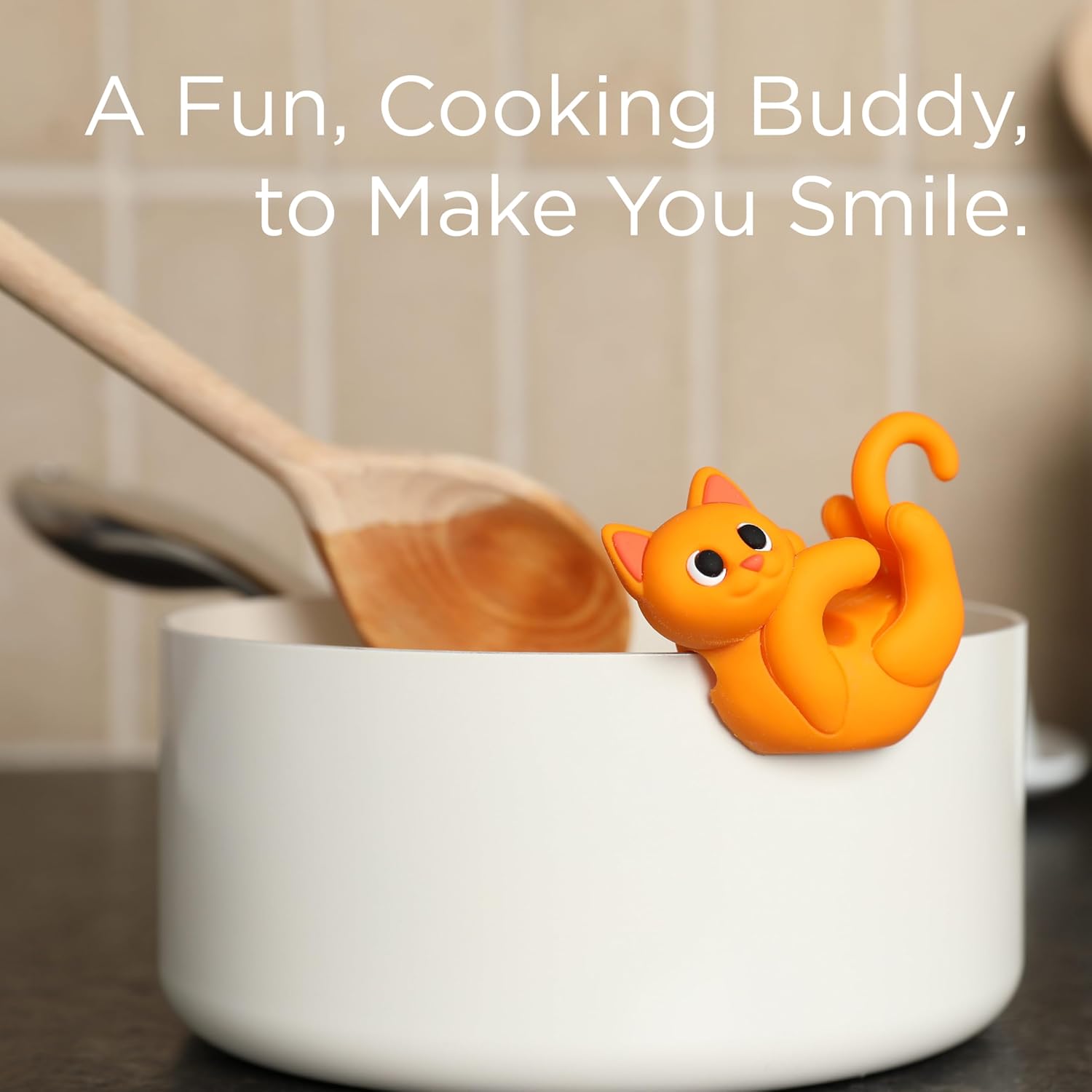 Orange Cat Silicone Spoon Rest - Kitchen Gadgets Images recension och pris