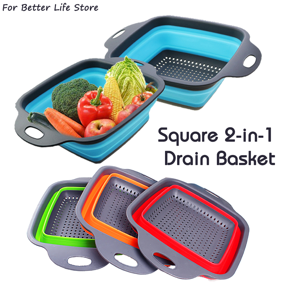 1Pc 2in1 Silicone Folding Drai - Silicone Steamer Basket recension och pris