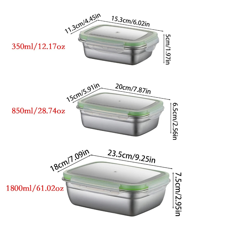 304 Stainless Steel Lunch Box  - Kitchen Gadgets Storage recension och pris