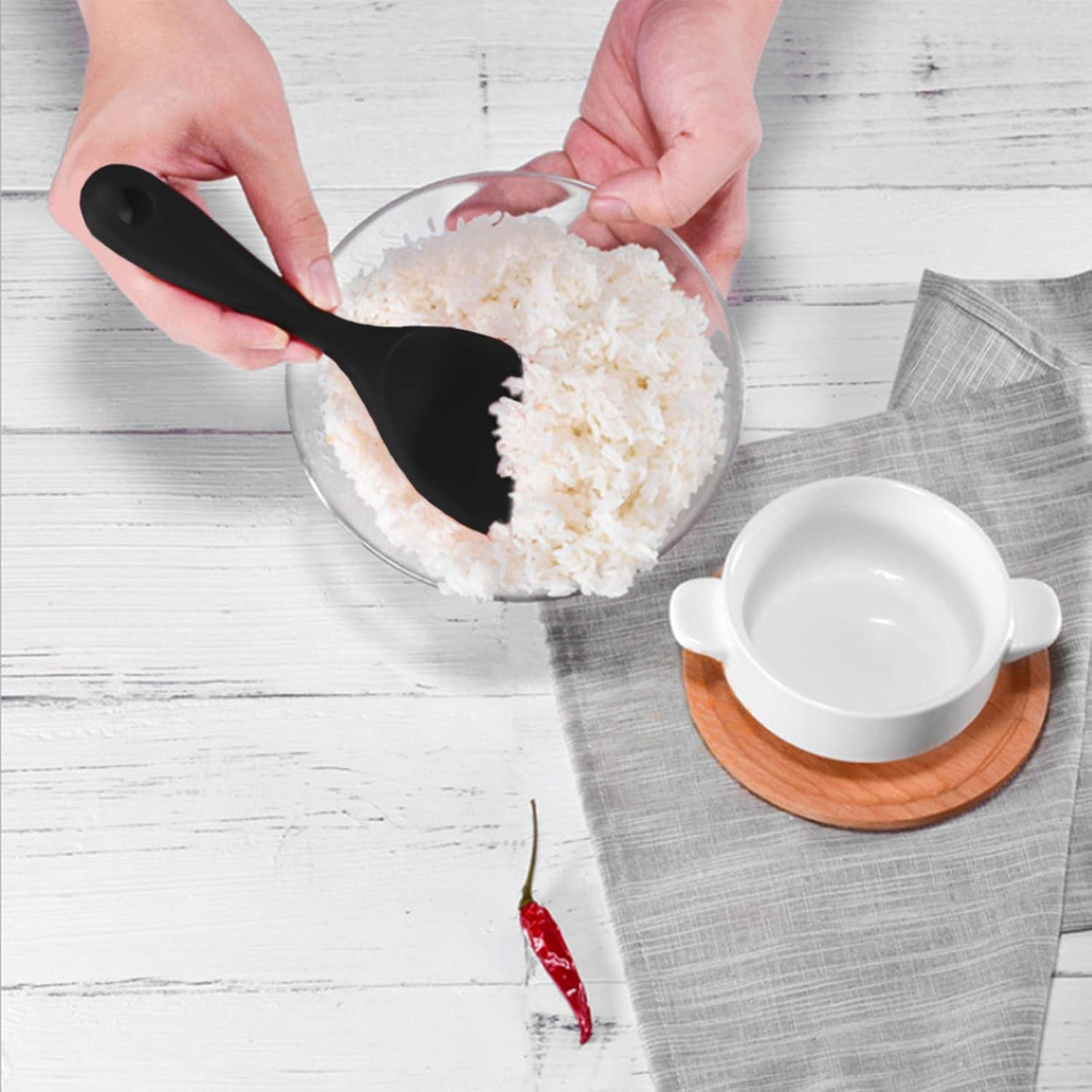 Silicone Rice Paddle Spoon Set - Kitchen Gadgets Images recension och pris