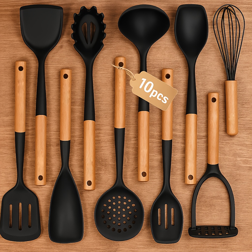 10Pcs Silicone Cooking Utensil - Kitchen Gadgets In China recension och pris