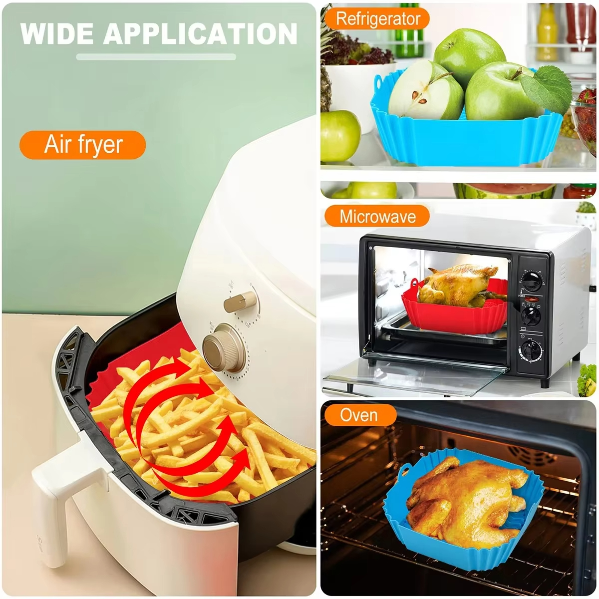 Silicone Air Fryer Pot Tray Fo - Silicone Steamer Basket recension och pris