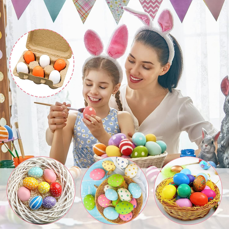 6Pcs Wooden Eggs Toy Egg Kitch - Kitchen Gadgets For Kids recension och pris