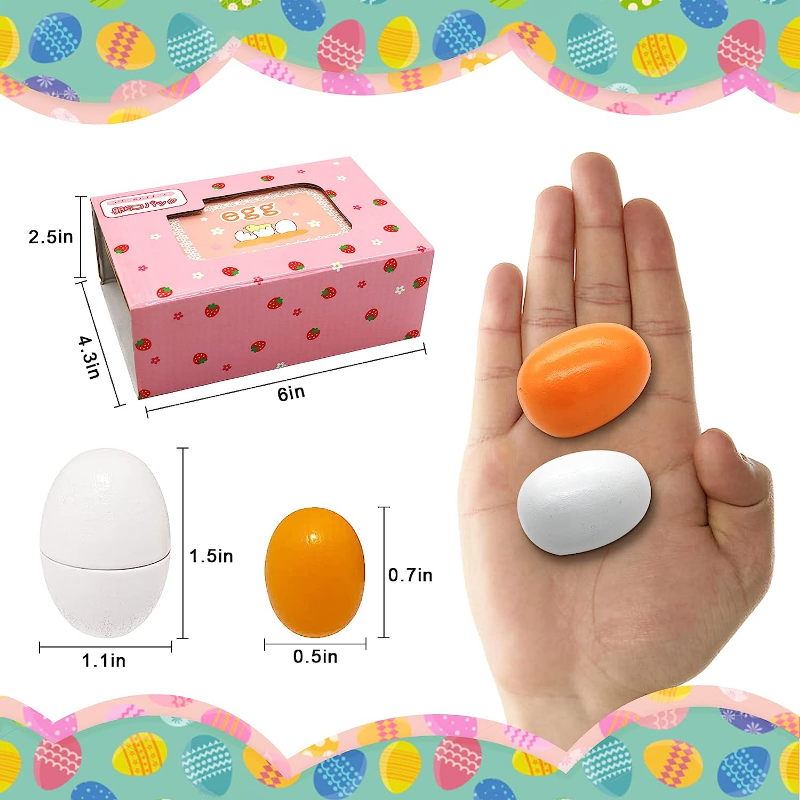 6Pcs Wooden Eggs Toy Egg Kitch - Kitchen Gadgets For Kids recension och pris