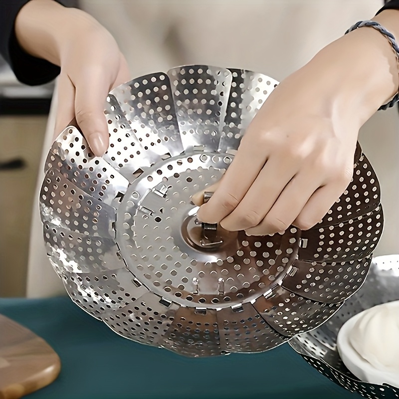 Foldable Stainless Steel Steam - Silicone Steamer Basket recension och pris