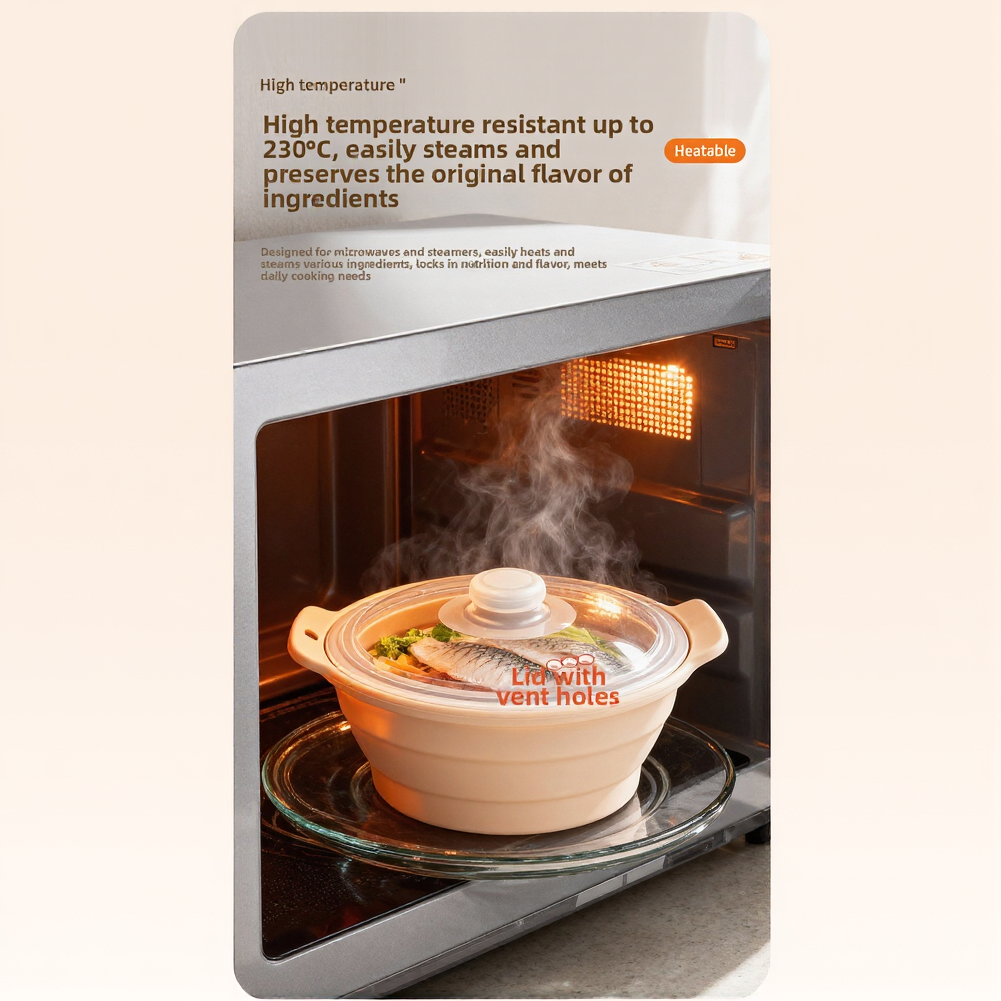 Silicone Microwave Steamer Bas - Silicone Steamer Basket recension och pris