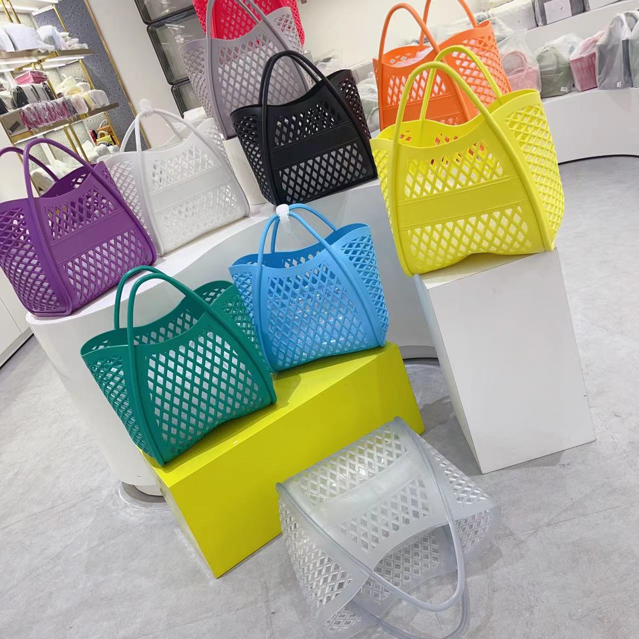 Jelly Handbag Silicone Hollowe - Silicone Steamer Basket recension och pris