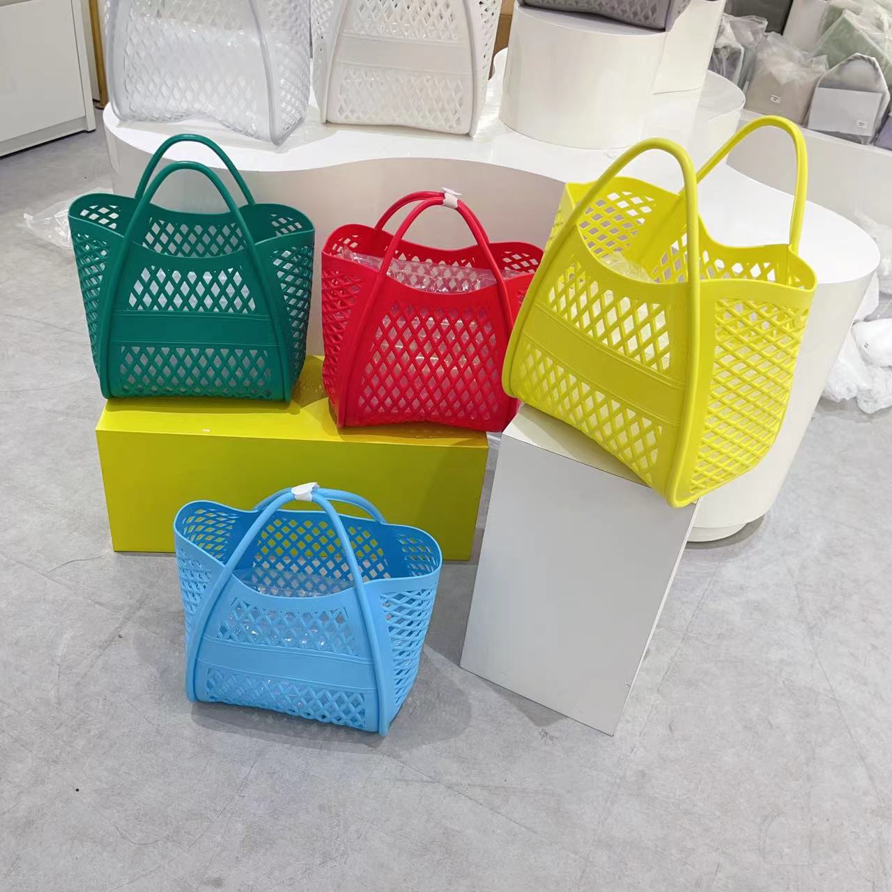 Jelly Handbag Silicone Hollowe - Silicone Steamer Basket recension och pris