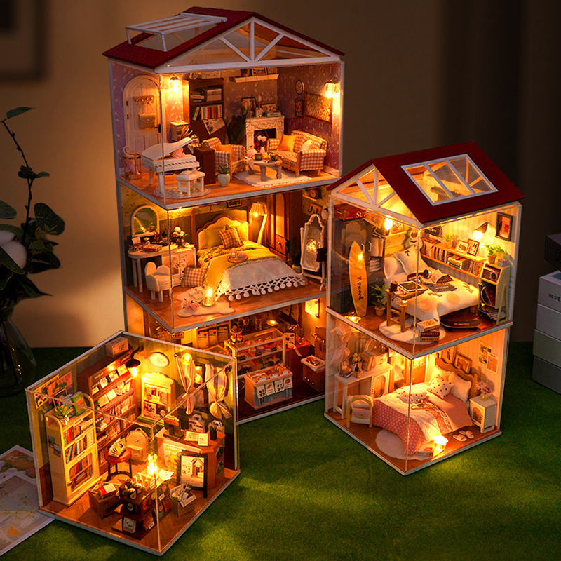 DIY Wooden Dollhouse Mini Bedr - Kitchen Gadgets For Kids recension och pris