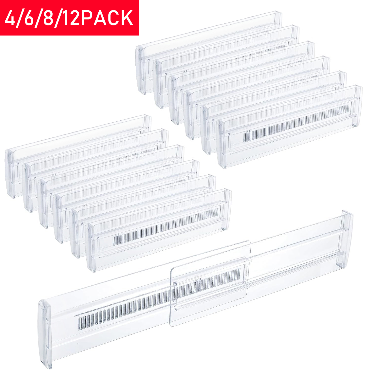 4/6/8/12 Pack Expandable Drawe - Kitchen Gadgets Storage recension och pris